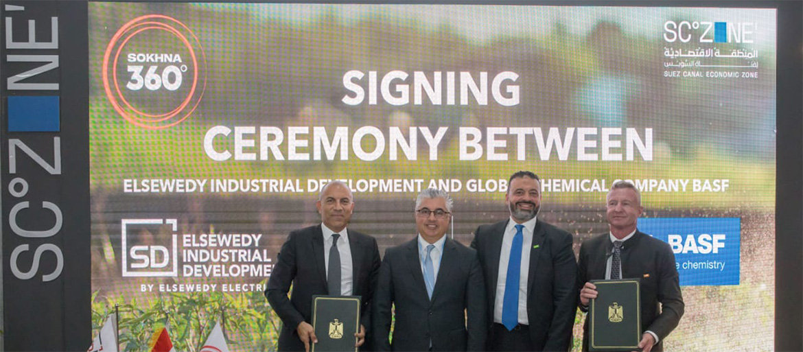 Elsewedy Industrial Development et la société chimique mondiale BASF ont signé un protocole d'accord pour créer un centre logistique vert à Sokhna 360